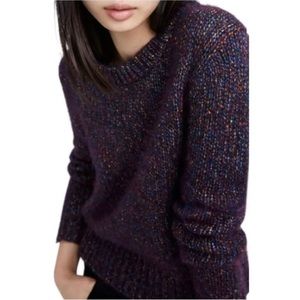 Madewell Chunky Knit Multicolor Sweater with Metallic Detail Size XS